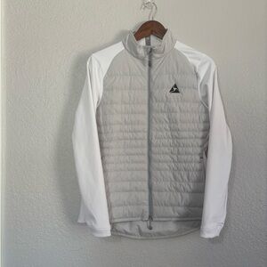Peter Millar British Gray & White Merge Elite Hybrid Performance Jacket